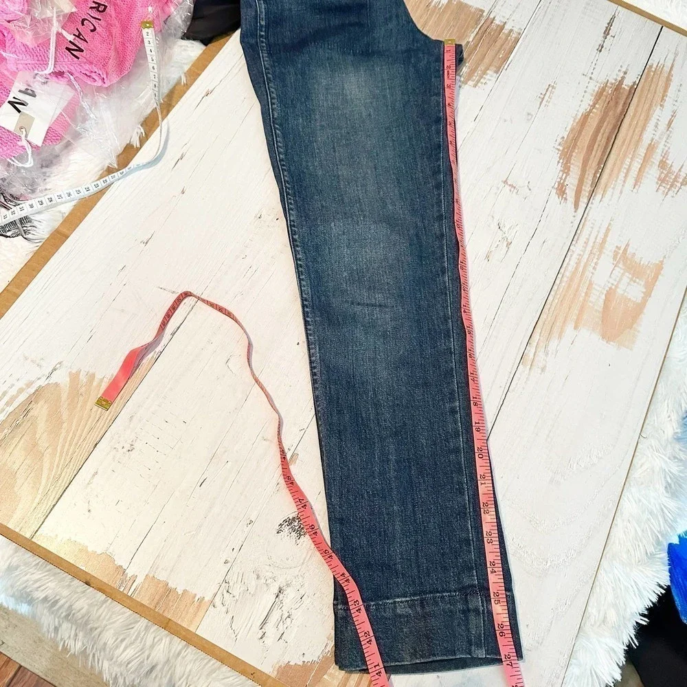 AMO Audrey with Snaps High Rise Denim Jeans in Shadow Play Size 26
